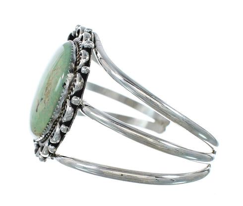 Genuine Navajo Kingman Turquoise Sterling Silver Cuff Bracelet NN20520
